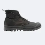 (店+)【Palladium】PALLADIUM 休閒鞋 PAMPA HI RE GENERATE 全黑 高筒 有機棉 軍靴 男女 79128-008