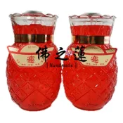 【佛之蓮】SGS 果凍鳳梨蠟燭 酥油香 鳳梨蠟燭 果凍蠟燭 旺萊燭 水晶蠟燭／光明燈 拜天公 神明燈 點燈 文昌 蠟燭