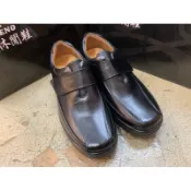 皮鞋 男鞋 真皮鞋 氣墊鞋 工作鞋 止滑鞋 全黑鞋 久站 保全 餐飲（魔鬼氈款）