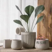 布拉格奇幻生活 免運 公司貨 仿真 北歐簡約水泥圓形花盆落地室內大號綠植物盆創意客廳陽臺裝飾盆景 可開發票 全館五折 工廠現貨直銷 新品特價 BLGQHSH1225
