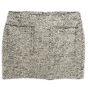【DOKODEMO】Bottega Veneta 813032 半身裙，馬海毛、羊毛、尼龍混紡，白色/黑色，0848，成色極佳 [二手] BOTTEGA VENETA