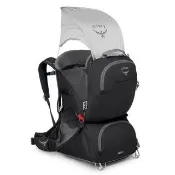 【Osprey】Poco LT Child Carrier 25L 輕量網架式透氣嬰兒背架背包(含遮陽罩)/ 黑