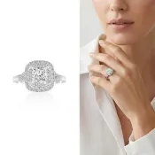 【AURORA 歐羅拉】GIA 一克拉 F color 天然真鑽 PT950 鉑金鑽戒 經典不敗