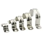 (店+)304不鏽鋼雙邊管夾16MM 3分 管子夾 騎馬 卡抱箍 圓管 U型 卡扣 墻上固 AI240A