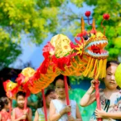 好物**兒童舞龍表演道具 幼兒舞龍 舞龍燈 小學生舞龍頭 舞龍舞獅