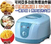 【可利亞-2.5公升多功能油炸鍋KR-4K012】可調式溫控裝置 ，附油煙過濾網！