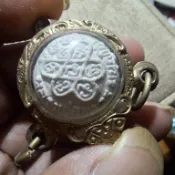 （好友佛寶）2548 龍婆薩空 派古曼 五芒星路翁 鍍金三掛殼