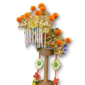 (店+)永羣沉香 神明帽 紙帽 天公帽 精工彩繪絨球紙帽 高質感