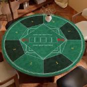 ❀圓形德州撲克墊棋牌室專用加厚隔音桌墊靜音耐髒除塵好收納麻將墊❀