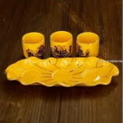 【敬神杯組】神明杯組 神明杯 供奉杯 招財進寶供杯 供杯 陶瓷描金供杯座 敬神杯 拜拜用品 陶瓷供奉杯 神明茶杯 陶瓷杯