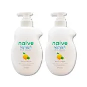 (2瓶超值組)日本Kracie葵緹亞-naive 100%植萃胺基酸香氛水潤溫和沐浴乳530ml/瓶-柑橘(橙)(草本潤澤沐浴露,光滑柔嫩滋潤潔膚露)