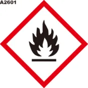 GHS危險物標示貼紙 A2601 危害標示貼紙 化學品貼紙 易燃物 台灣製造 [飛盟廣告 設計印刷]