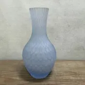 特價 WH14259【四十八號老倉庫】全新 早期 台灣 藍色 玻璃 花瓶 高16cm 1瓶價【懷舊收藏拍片道具】