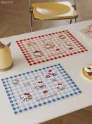 【新款來襲】 HelloKitty可愛卡通家用餐墊 皮革防水防燙隔熱咖啡杯墊碗盤墊鍋墊 桌面保護墊 餐墊 防水桌墊 桌墊