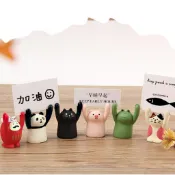 〈誠萍生活家具〉台灣現貨 DECOLE 幸福可愛動物留言夾(名片夾) memo夾 便條紙 便條夾 紙條夾 名片夾