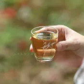 全球選品1館 生活百貨 詩文竹影玻璃品茗杯主人杯小品杯喝茶杯高硼矽茶具小茶杯聞香杯