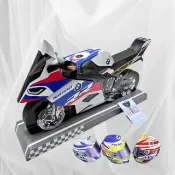 【上芳香業】紙紮用品 紙紮重機 BMW 重機 安全帽 附封條(紙紮 擋車 火化 頭七 棺內 百日 滿七 對年)