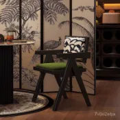 工廠直銷複古實木餐椅家用侘寂風昌迪加爾椅子中古扶手椅設計師休閒靠背椅臺灣熱銷7v0xi2efpx
