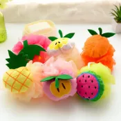 (店+)水果造型 洗澡沐浴球 起泡球 可懸掛 卡通造型 搓澡球 柔軟材質 不傷皮膚 大小適中