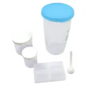 600cc杯組 搖搖杯 湯匙 4格錠片盒 大小外出罐 分隔盒 賀寶芙 杯組 台灣現貨 台灣製【DM251】