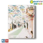 (店+)【Manto】葡萄牙．漂浮傘街-台灣製DIY數字油畫|超取專用大小