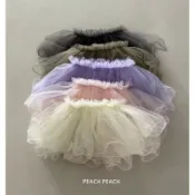 〈最後現貨 粉、黑〉 正韓童裝｜PEACH PEACH 五色澎澎網紗裙