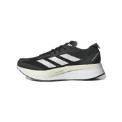 (店+)【adidas 愛迪達】GX6651 adidas Adizero Boston 11 系帶厚底 織物耐磨 低幫 橡膠 訓練長跑跑步鞋 男款 黑白