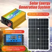太陽能系統3000W電源逆變器去8W太陽能板30A控制器