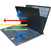 (店+)【Ezstick】Lenovo Yoga Slim 7 ProX 14IAH7 防窺片｜檔片式固定設計｜防藍光/防眩光｜左右或四向視角選擇｜180度/左右防窺