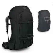 【Osprey】Farpoint Trek Pack 55 多功能自助旅行背包55L.行李箱背包/ 黑 R