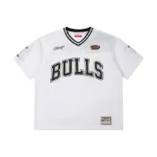 Mitchell & Ness 芝加哥公牛 Bulls 1996 NBA Finals 網眼短袖上衣 白色 復古球衣風