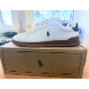 Polo Ralph Lauren 男大人白色精典小馬休閒鞋