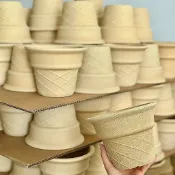 【🍦甜筒陶土花盆】創意冰淇淋甜筒花盆 陶土簡約高顏值 陶盆綠植蘭花 透氣花盆INS風款 園藝 首選 台灣出貨