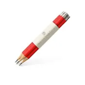【Faber-Castell】Graf von Faber-Castell 補充用繩紋完美鉛筆3入-印度紅(原廠正貨)