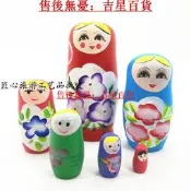 【吉】六層彩繪套娃 木質彩色6層俄羅斯套娃 景區熱銷工藝品娃娃擺件