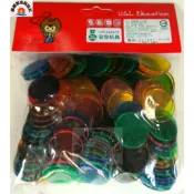 ※旭陽教育用品社※USL遊思樂益智教具系列-圓形透明片(1英吋,4色,200PCS裝)四色透光片 台灣製商檢局檢驗合格