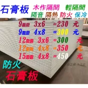 石膏板 9mm 3×6 =230 輕隔間 木作隔間 DIY 耐燃 防火 🌸台灣製造🌸 隔音 隔熱 😉南投/竹山