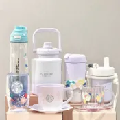 𝐀𝐇 𝐒𝐭𝐮𝐝𝐢𝐨現貨+預購🌷🫧仙霧紫Starbucks星巴克 夏日繁花 不鏽鋼保溫瓶 不鏽鋼隨行杯 吸管杯 大容量