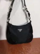 義大利製 Prada Hobo Bag 尼龍 真皮 手提包 肩背包 側背包