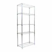【cheaper 居家】五層置物架30X60X150CM(層架鐵架 置物架 收納架 電鍍銀 烤漆黑)