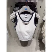 Threeⓖ🧸ADIDAS OG BRA TOP 寬肩帶 有襯墊 運動背心 女款 白色 LF4596