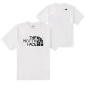  【The North Face】情侶款 大LOGO純棉快乾吸濕短袖圓領T恤_亞洲版型(7QRC-FN4 白色 N)
