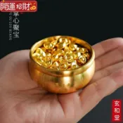 💰玄和緣堂💰五路財神純銅聚寶盆黃銅招財米缸裝飾旺宅客廳聚財擺件家居玄關 招財進寶 風生水起 招財流水