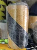 [不是3M]寬25cmx4500cm長.黑黃斜紋 隔離線 黑黃斑馬紋反光紙 斑馬反光紙 黑黃斜紋反光膠帶 斑馬反光紙
