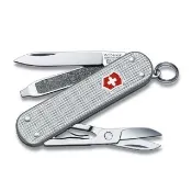 【VICTORINOX 瑞士維氏】5用ALOX金屬殼瑞士刀(銀)