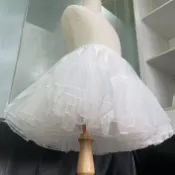 【俏寶貝童裝~新竹實體店面】現貨 女童白色四層軟網紗裙撐 兒童撐裙 無骨四層紗裙撐 長版裙撐  花童禮服配件