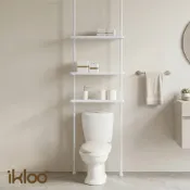 【ikloo】頂天立地馬桶上置物架