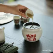 ⭐限時下殺⭐【茶渣缸】 陶瓷茶渣缸 茶水缸 水盂 建水 廢水桶 茶道配件 功夫茶具 陶瓷茶盅 茶渣桶 桌上茶具 洗杯缸