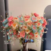 免運🚀仿真花擺設 輕奢假花 杜鵑花假花 客廳裝飾花束 餐桌插花藝 家居擺件 ins 風裝飾花 居家裝飾 仿真花束 裝