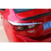台灣現貨適用於馬自達 3 AXELA Sedan 2014 2015 2016 ABS 外部後尾燈眼瞼眉毛套修剪 4 件
